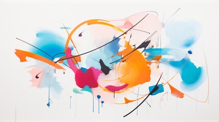 isolated abstract shapes in vibrant colors on a pristine white background, capturing the dynamic and visually appealing nature of this contemporary art piece.