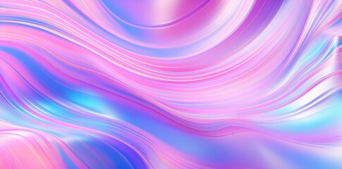 Obraz premium Seamless 80s holographic pink and blue frosted molten plastic jelly waves background texture.