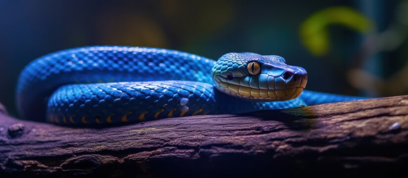 blue snake above