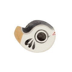 ふぐ笛　日本の郷土玩具　民芸品　伝統工芸　水彩 イラスト © tada