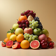 Naklejka na ściany i meble Very tasty collection of fresh fruit