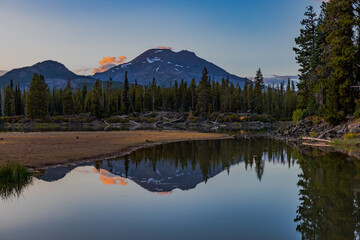 Sunset reflections on Sparks Lake