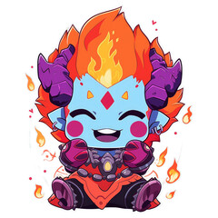 Cute warrior game hero image