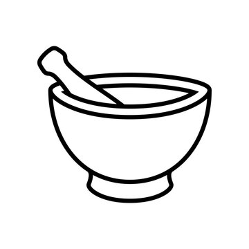 recommend clip art: Mortar and pestle icon isolated on white background