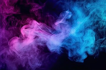 Fototapeta premium Abstract Colorful Smoke: Dynamic Artistic Background in Blue, Pink, and Red Tones, Featuring a Mystical Burst of Smoky Texture with a Soft and Vibrant Feel