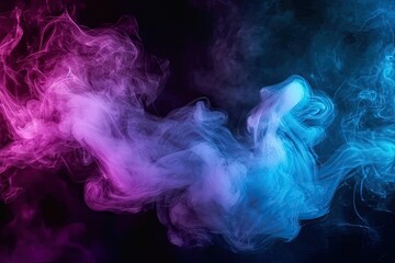 Abstract Colorful Smoke: Dynamic Artistic Background in Blue, Pink, and Red Tones, Featuring a Mystical Burst of Smoky Texture with a Soft and Vibrant Feel
