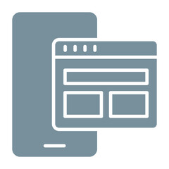 Fototapeta premium Mobile Web Icon