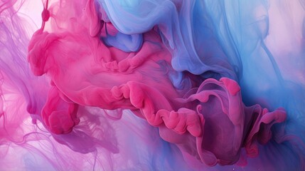 whimsical fusion of cerulean and fuchsia tones. artistic abstract perfect for inspiring creative projects, home decor, and trendy advertisements