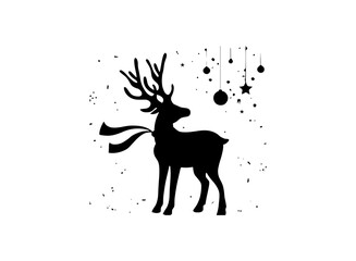 Christmas deer. Merry Christmas / quote