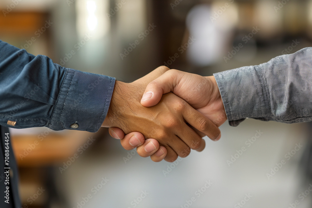 Wall mural handshake between two professionals