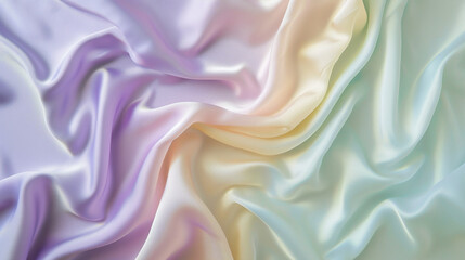 Obraz premium Light purple, mint, & butter silk background
