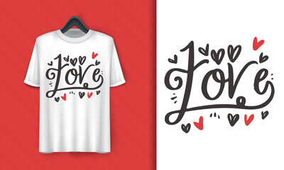 Vector illustration Happy Valentine's Day t-shirt design