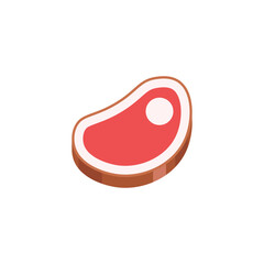 Steak vector illustration, steak flat icon