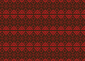 Ethnic tribal fabric textile traditional seamless pattern abstract geometric background vector