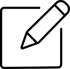 Notepad edit document with pencil icon. Business concept note edit pictogram isolated on transparent background. Pencil icon. sign up Icon vector illustration. editing text file document.