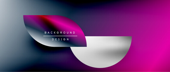 Bright color circle and round element minimal geometric abstract background for posters, covers, banners, brochures, websites