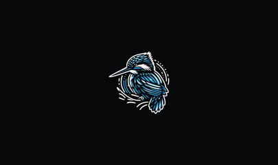 black and white kingfisher, kingfisher logo
