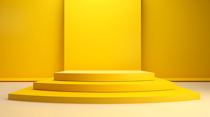 Obraz premium Modern round product advertising podium, booth, stage, product background, promotional event background