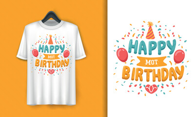 Vector birthday lettering with candles t-shirt design