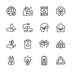 set of icons ecology