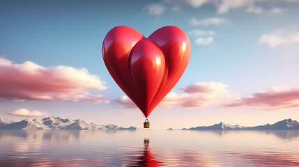 Obraz premium Vibrant Valentine's Day background, hearts background