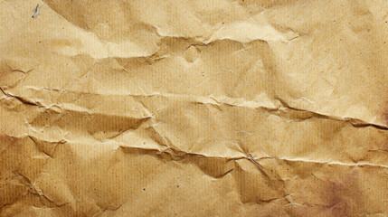Blank old recycled paper  crumpled texture background  rough vintage page, Generative Ai