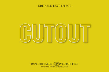 Cutout title background Editable text effect, 3d text template,