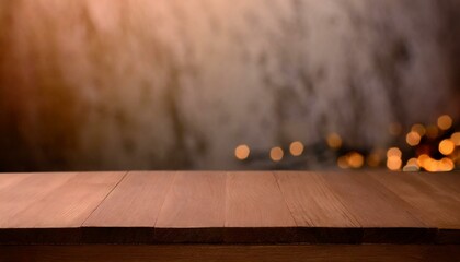 Empty Canvas: Smooth Wooden Table in Soft Focus
