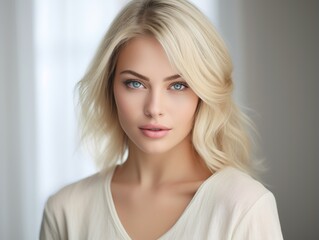 Fototapeta premium Portrait of a beautiful blonde woman
