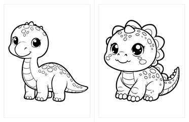 Baby Dinosaur Coloring Pages for Children's Activities