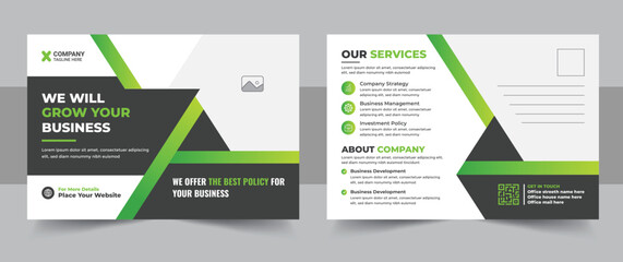 Corporate business postcard EDDM design template, Modern postcard design template
