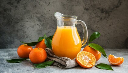 Vivid Citrus Quencher: Jug of Fresh Orange Tangerine Elixir