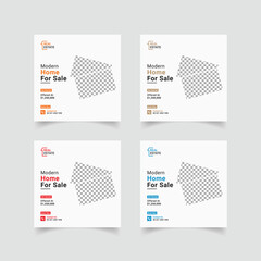 Home sale social media banner template
