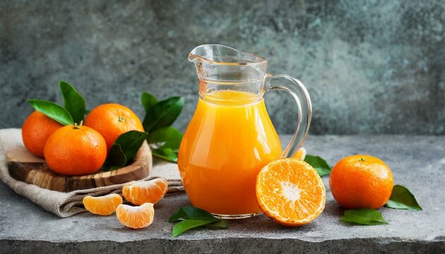 Zesty Nectar: Tantalizing Jug of Orange Tangerine Juice