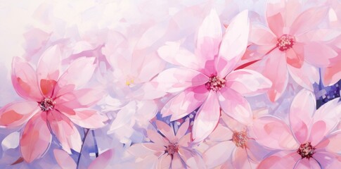 pink and white flowers background valentines