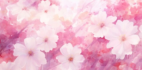 pink and white flowers background valentines