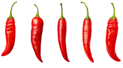 Fotobehang Chili pepper, set, isolated © Creative Canvas