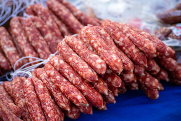 Close up image of cantonese style sausage