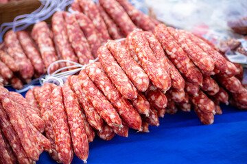 Close up image of cantonese style sausage