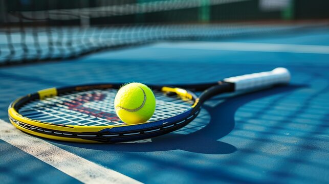 テニスラケットとボールの背景素材01