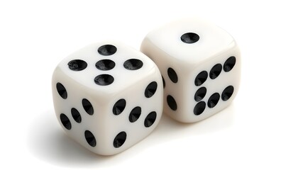 Pair of dice isolated on a white background