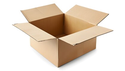 empty cardboard box. Clipping path included