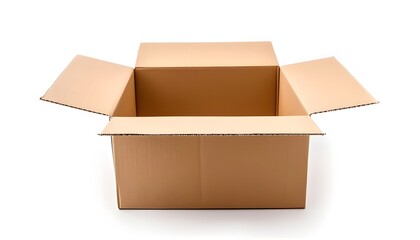 empty cardboard box. Clipping path included