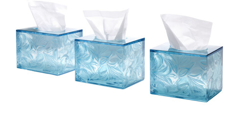Tissue box, cold time, isolated or white background