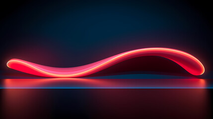 Abstract geometric background, technological lines background and light effects, 3D rendering