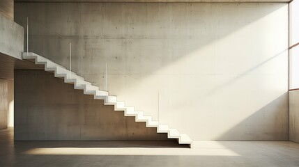 Naklejka premium minimalist concrete interior background illustration urban gray, contemporary architecture, flooring wall minimalist concrete interior background