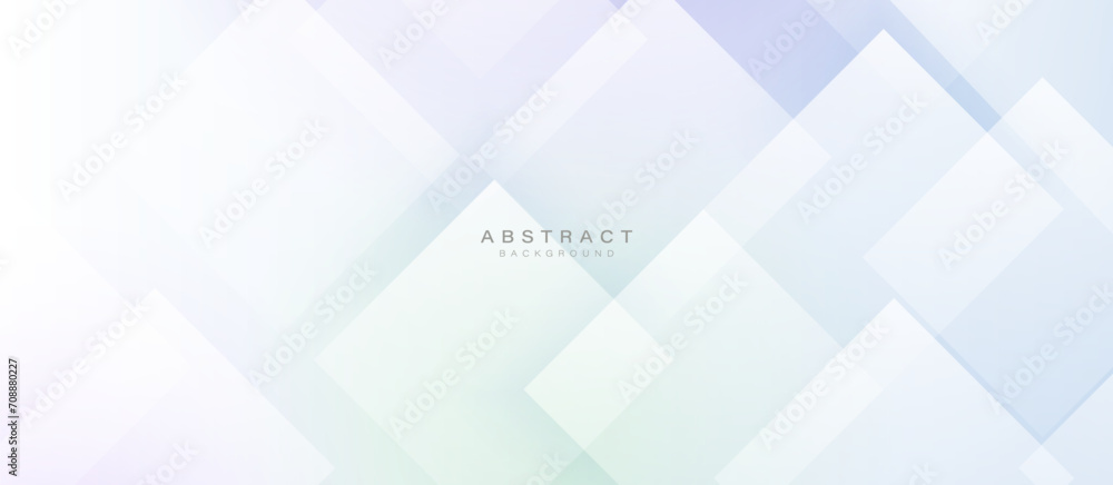 Poster abstract white geometric square minimal background. soft and clean banner. futuristic technology con