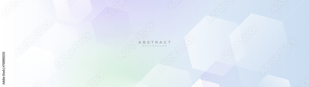 Aufkleber abstract healthcare and futuristic technology background. hexagon with white and clean horizontal ba