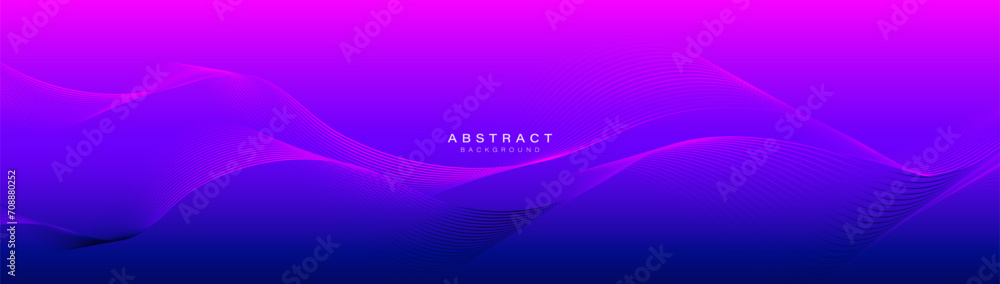 Poster technology connection background. abstract wavy lines connection banner. vector