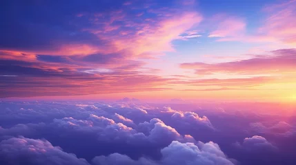 Foto op Canvas blue cloudscape sky background illustration fluffy cumulus, stratus cirrus, overcast celestial blue cloudscape sky background © vectorwin